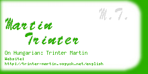 martin trinter business card